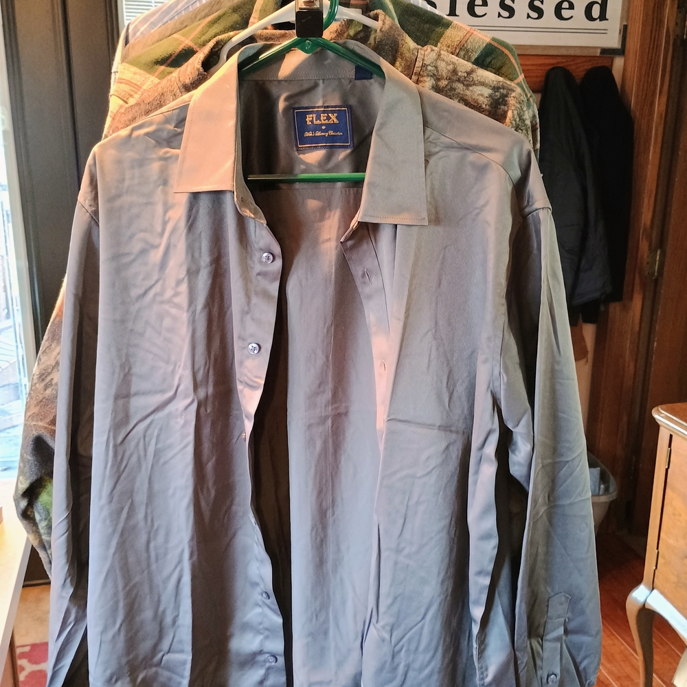Flex Gray Long Sleeve Shirt Bin 19